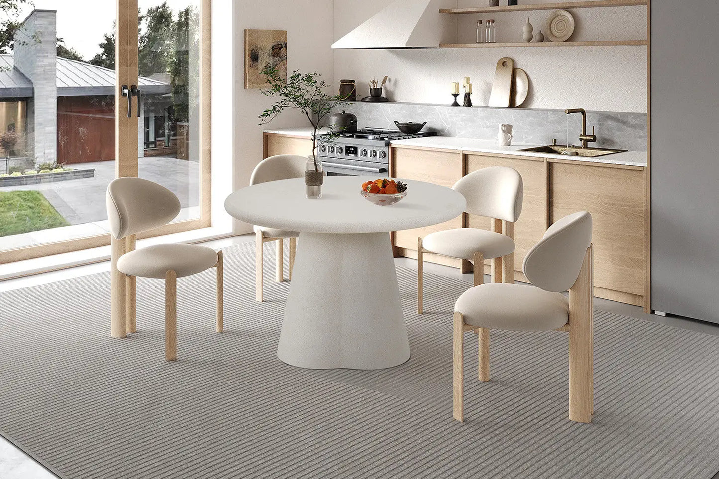 Table Ronde Effet Ciment FARY - 120 cm ROUSSEAU