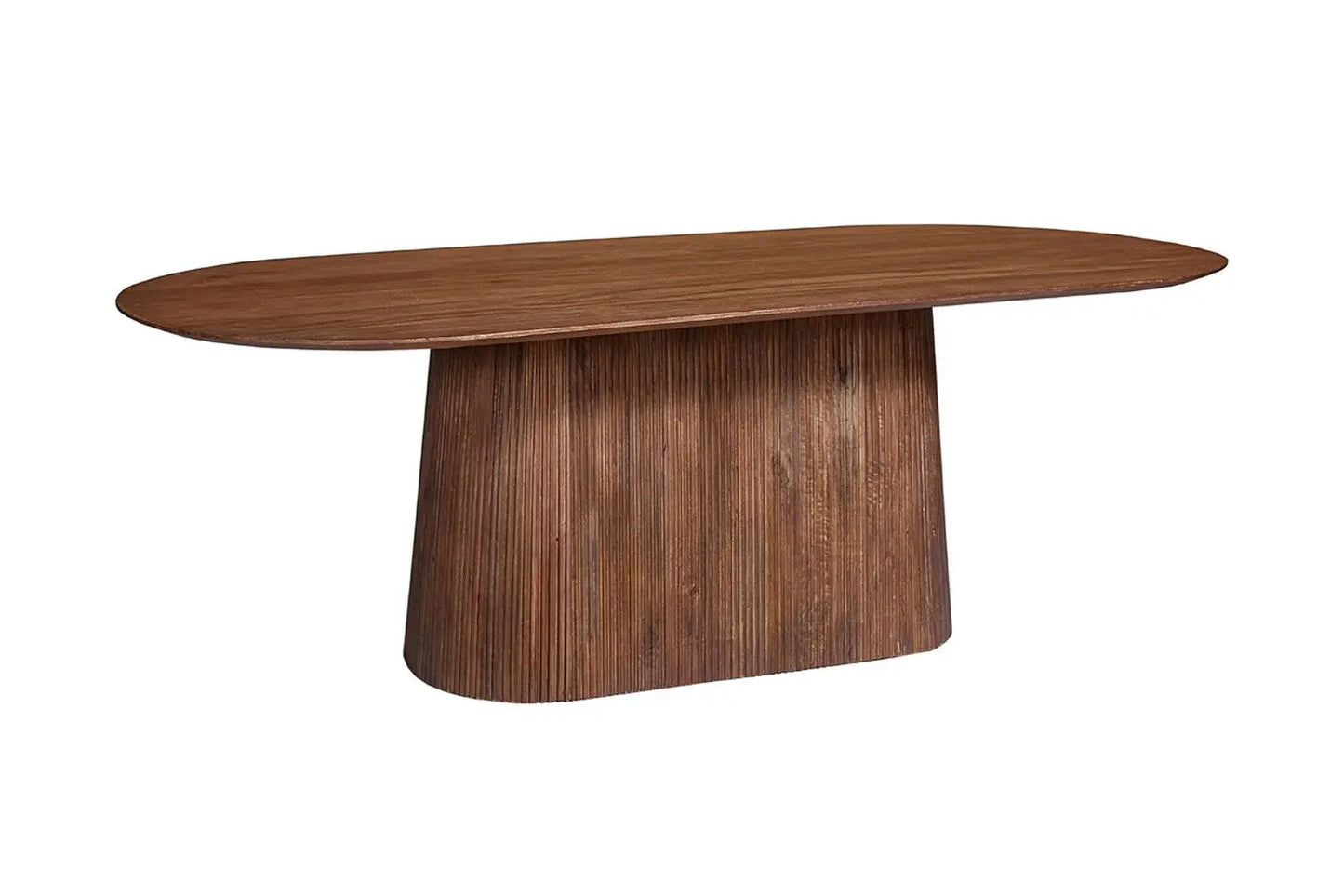 Table à Manger Ovale MAYGA en Manguier Brun Clair - 230 cm ROUSSEAU