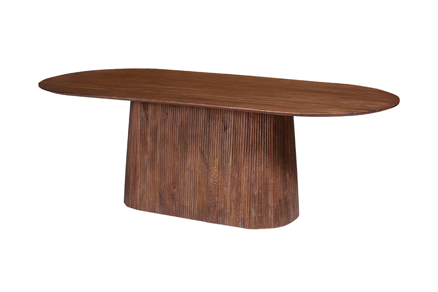 Table à Manger Ovale MAYGA en Manguier Brun Clair - 230 cm ROUSSEAU