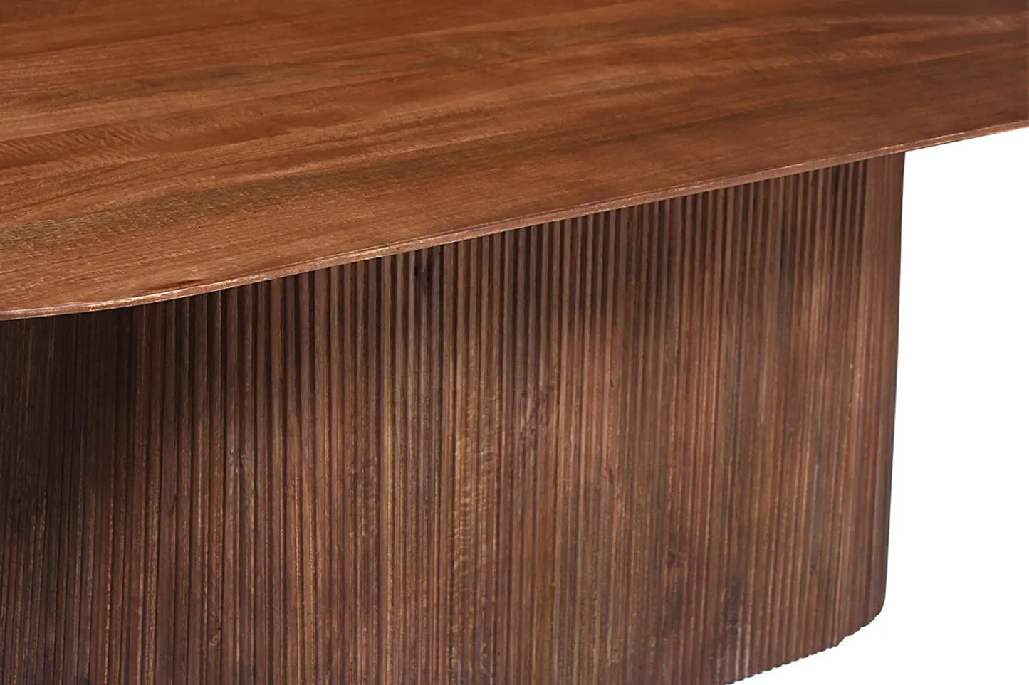 Table à Manger Ovale MAYGA en Manguier Brun Clair - 230 cm ROUSSEAU