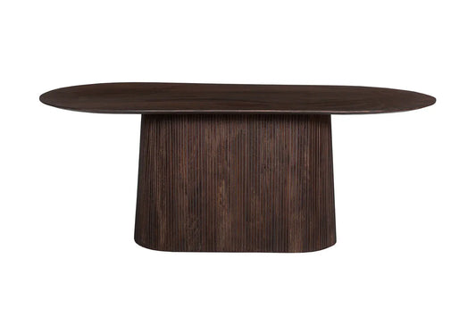 Table à Manger Ovale MAYGA en Manguier Brun Foncé - 200 cm ROUSSEAU