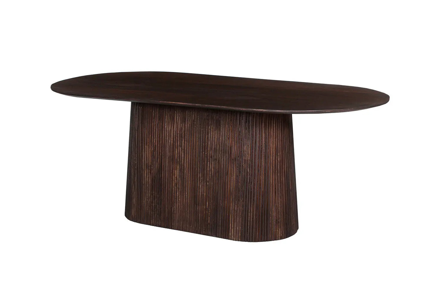 Table à Manger Ovale MAYGA en Manguier Brun Foncé - 200 cm ROUSSEAU