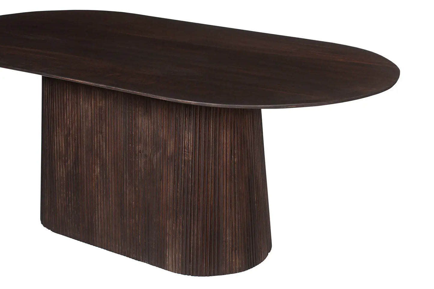 Table à Manger Ovale MAYGA en Manguier Brun Foncé - 200 cm ROUSSEAU