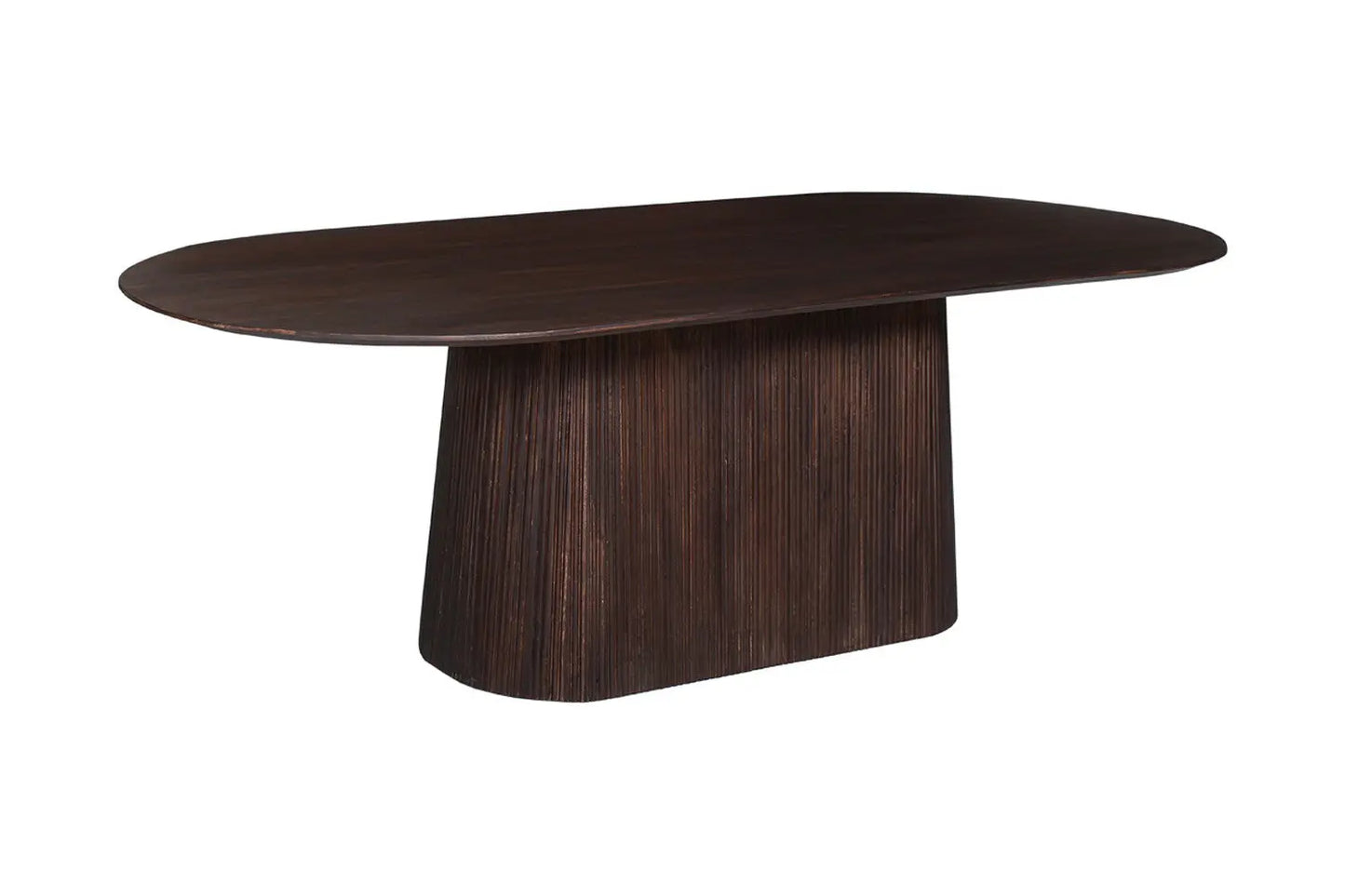 Table à Manger Ovale MAYGA en Manguier Brun Foncé - 230 cm ROUSSEAU