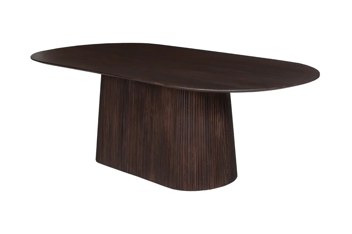 Table à Manger Ovale MAYGA en Manguier Brun Foncé - 230 cm ROUSSEAU