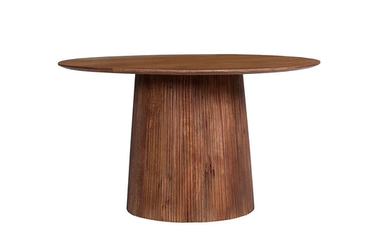 Table à Manger Ronde MAYGA en Manguier Brun Clair - 130 cm ROUSSEAU