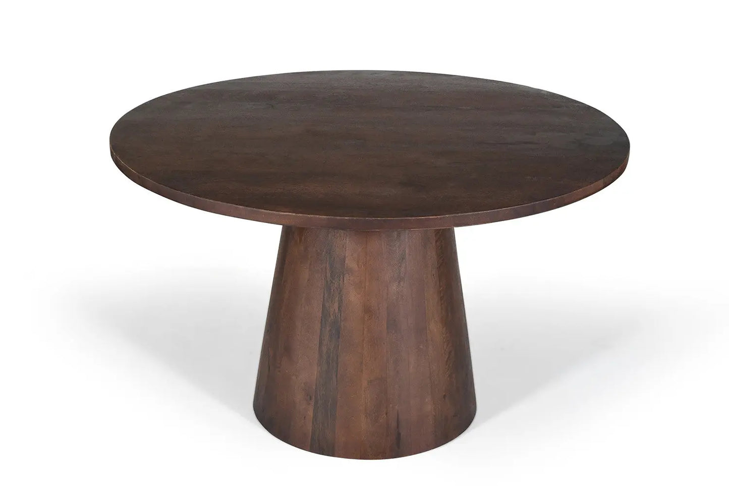 Table à manger Ronde TOMI en Bois de Manguier Brun - 130 cm ROUSSEAU