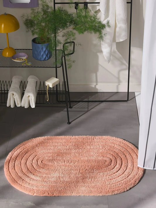 Tapis de bain 100% Coton tufté à la main NIA Orange BENUTA