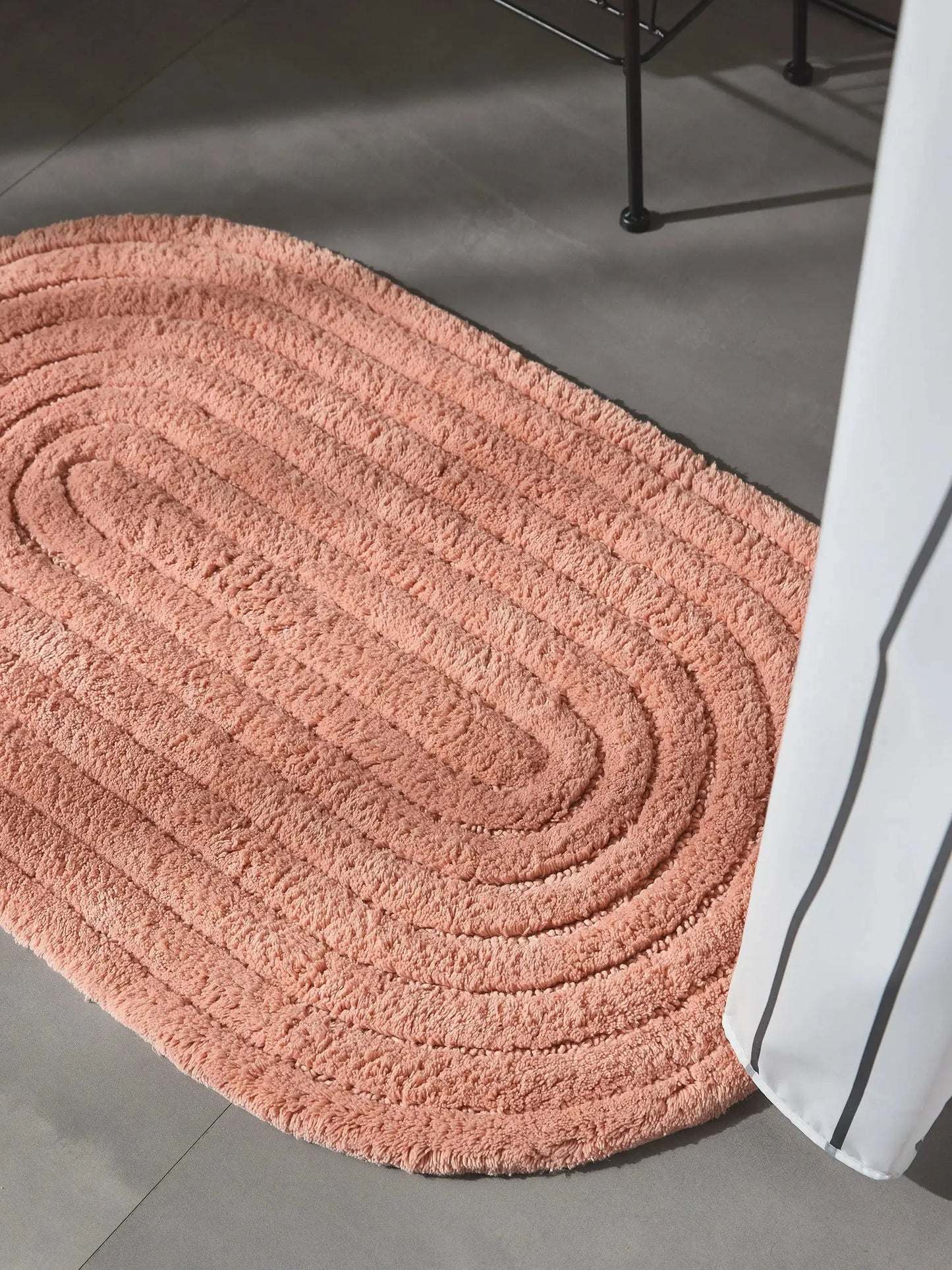 Tapis de bain 100% Coton tufté à la main NIA Orange BENUTA