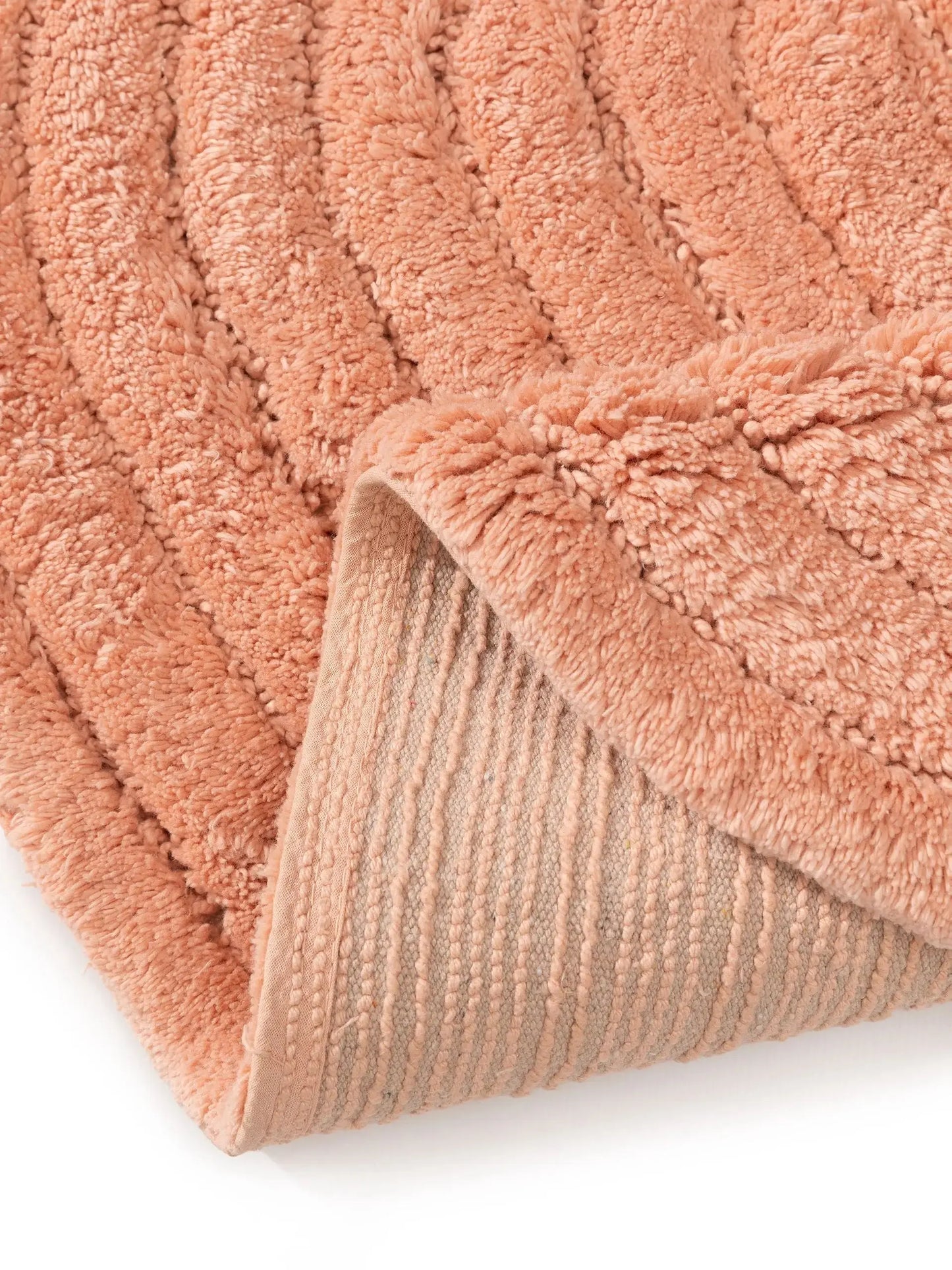 Tapis de bain 100% Coton tufté à la main NIA Orange BENUTA