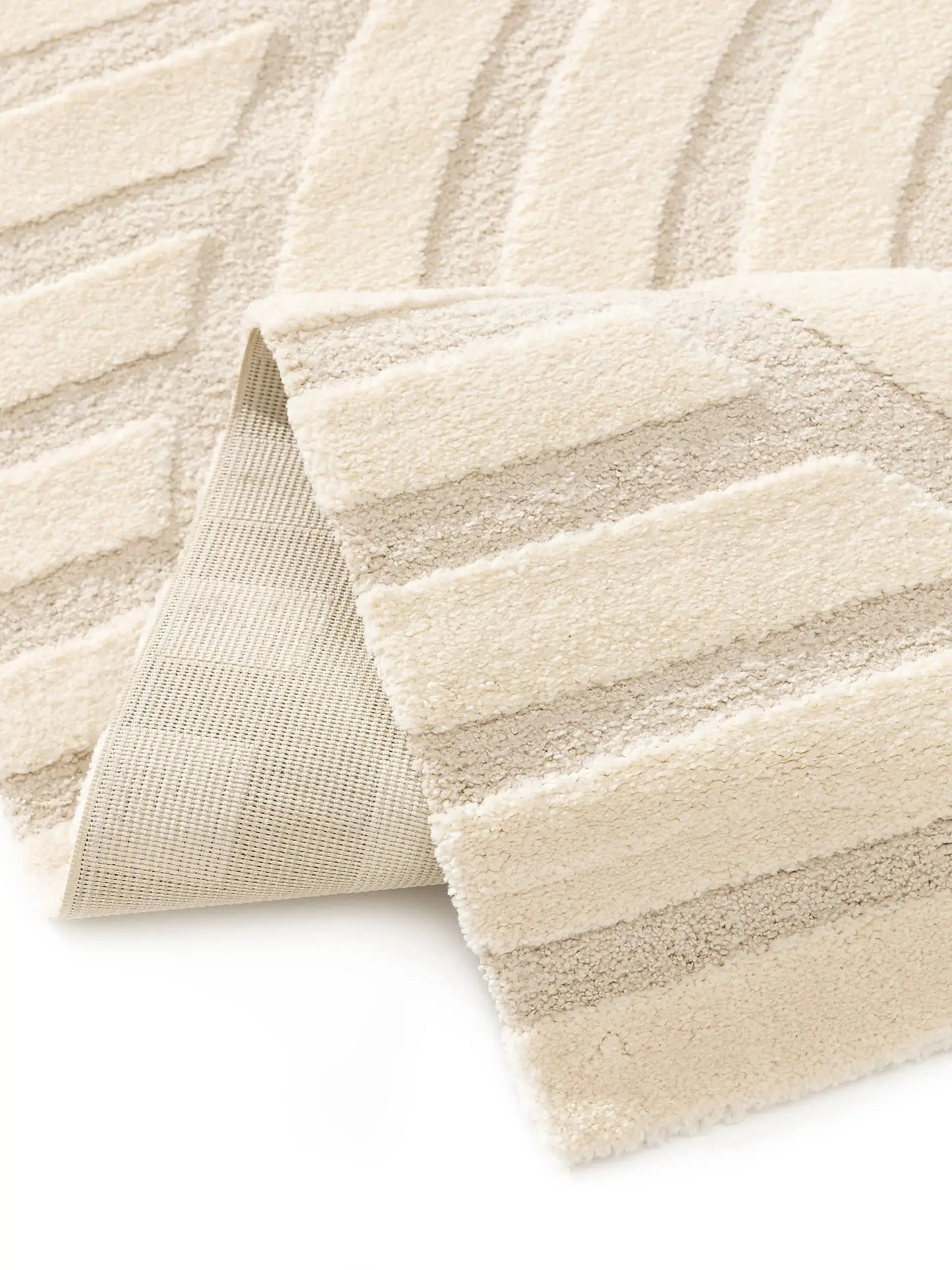 Tapis tissé à la machine EVE Beige BENUTA