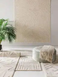 Tapis tissé à la machine EVE Crème BENUTA