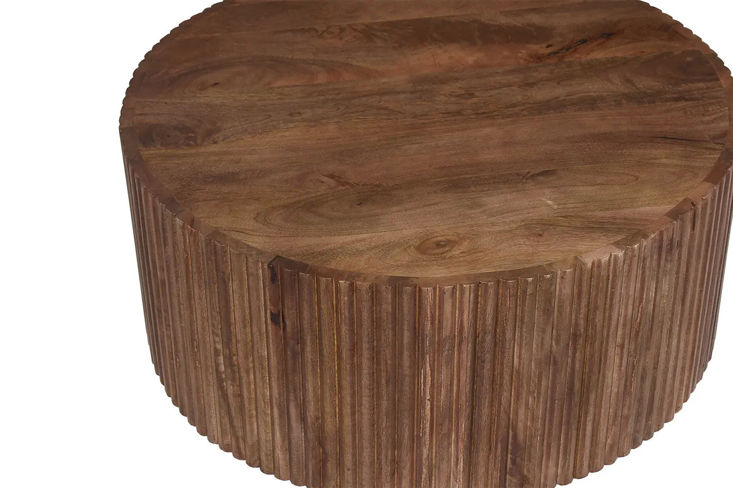 VICTORIA - Table basse Ronde en Bois de manguier Brun clair - 70 cm ROUSSEAU