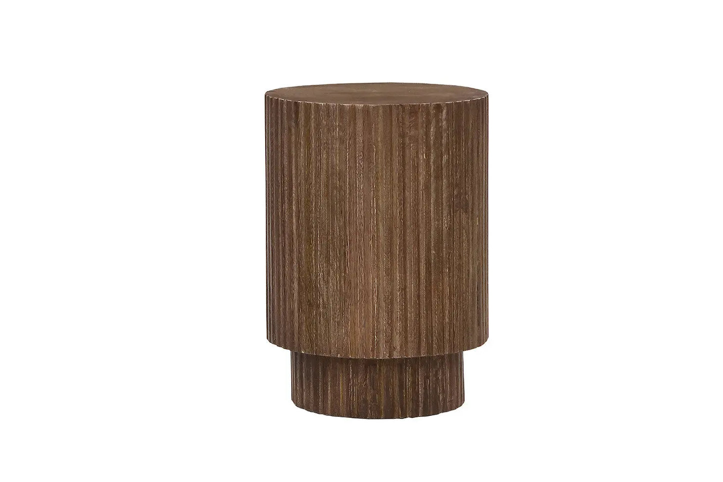 VICTORIA - Table d'appoint Ronde en Bois de Manguier Brun clair - 35 cm ROUSSEAU