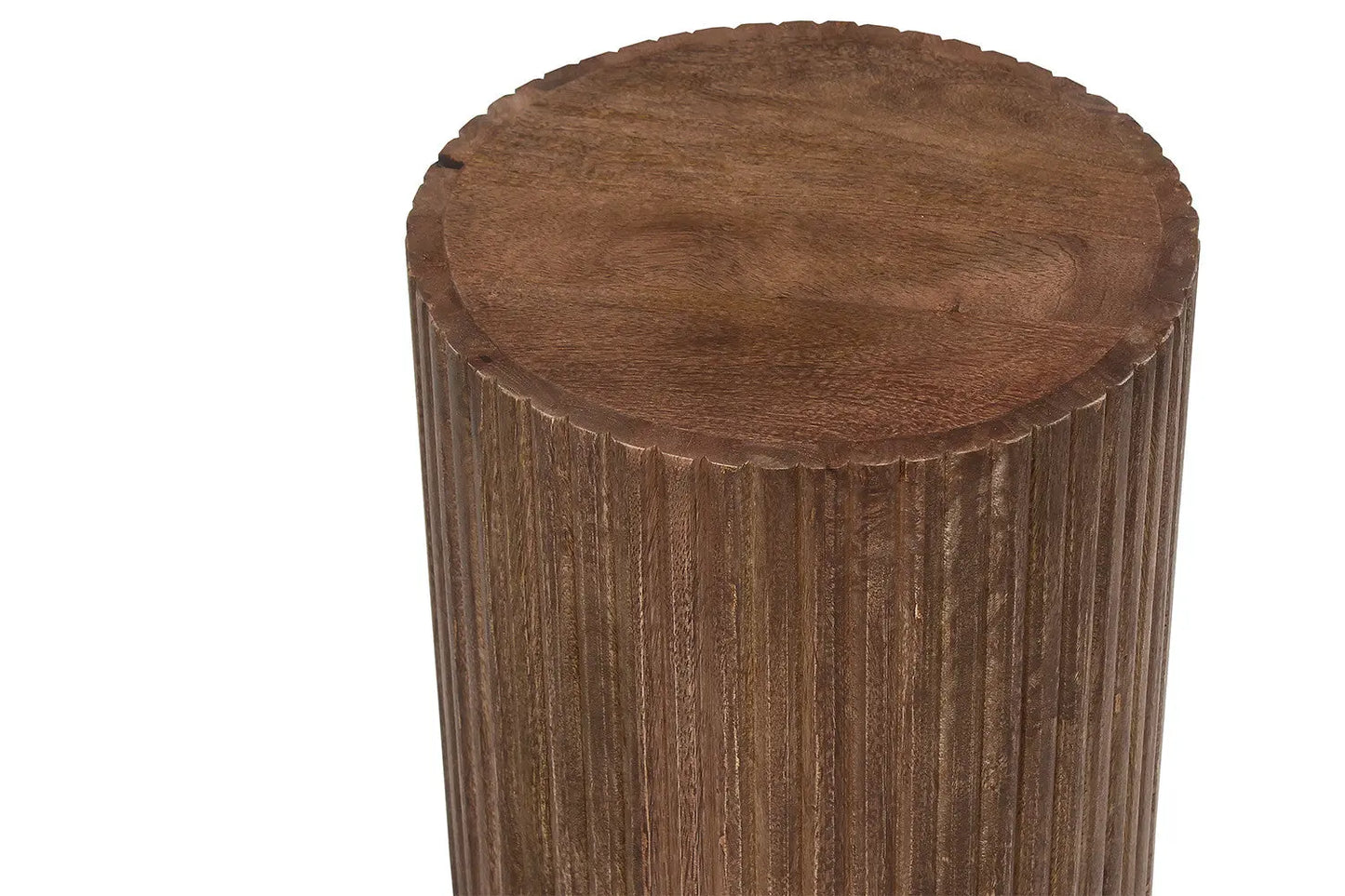 VICTORIA - Table d'appoint Ronde en Bois de Manguier Brun clair - 35 cm ROUSSEAU