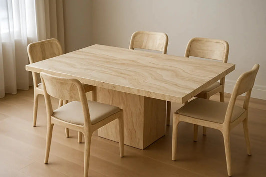 Table travertin : Guide complet pour choisir et entretenir - TIKOYA