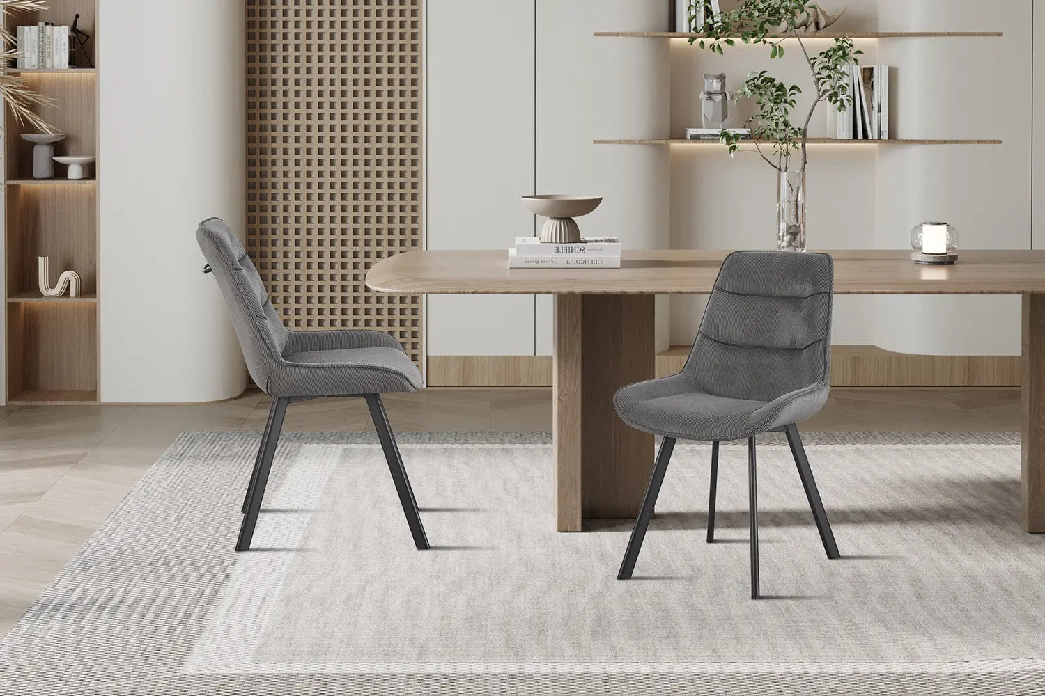 AMELIE - Chaise de Salle à Manger - 53 x 61 cm - Gris ROUSSEAU