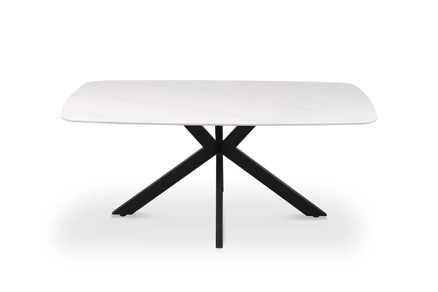 APOLLINA - Table à manger Ovale en Pierre Blanc - 180 x 90 cm - Blanc ROUSSEAU