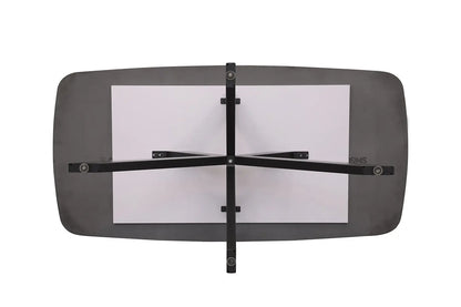 APOLLINA - Table à manger Ovale en Pierre Blanc - 180 x 90 cm - Gris ROUSSEAU