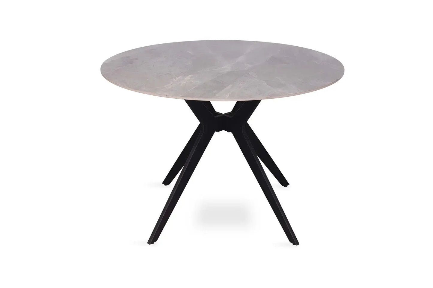 APOLLINA - Table à manger Ronde Pierre Brillante - 110 cm - Gris Italien ROUSSEAU