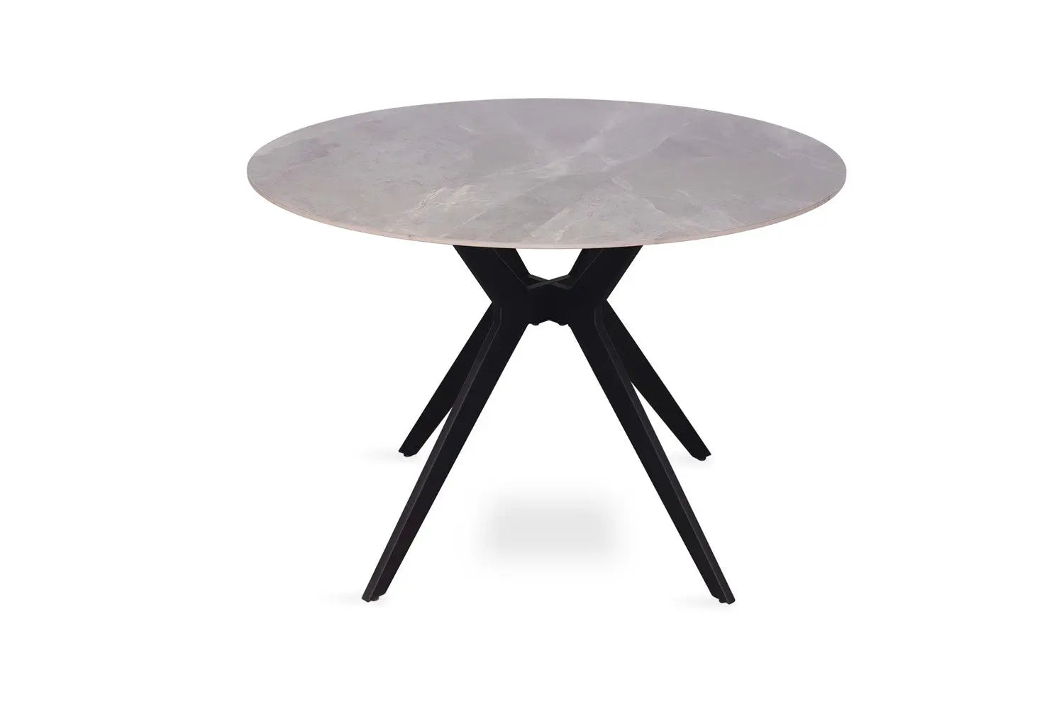 APOLLINA - Table à manger Ronde Pierre Brillante - 110 cm - Gris Italien ROUSSEAU