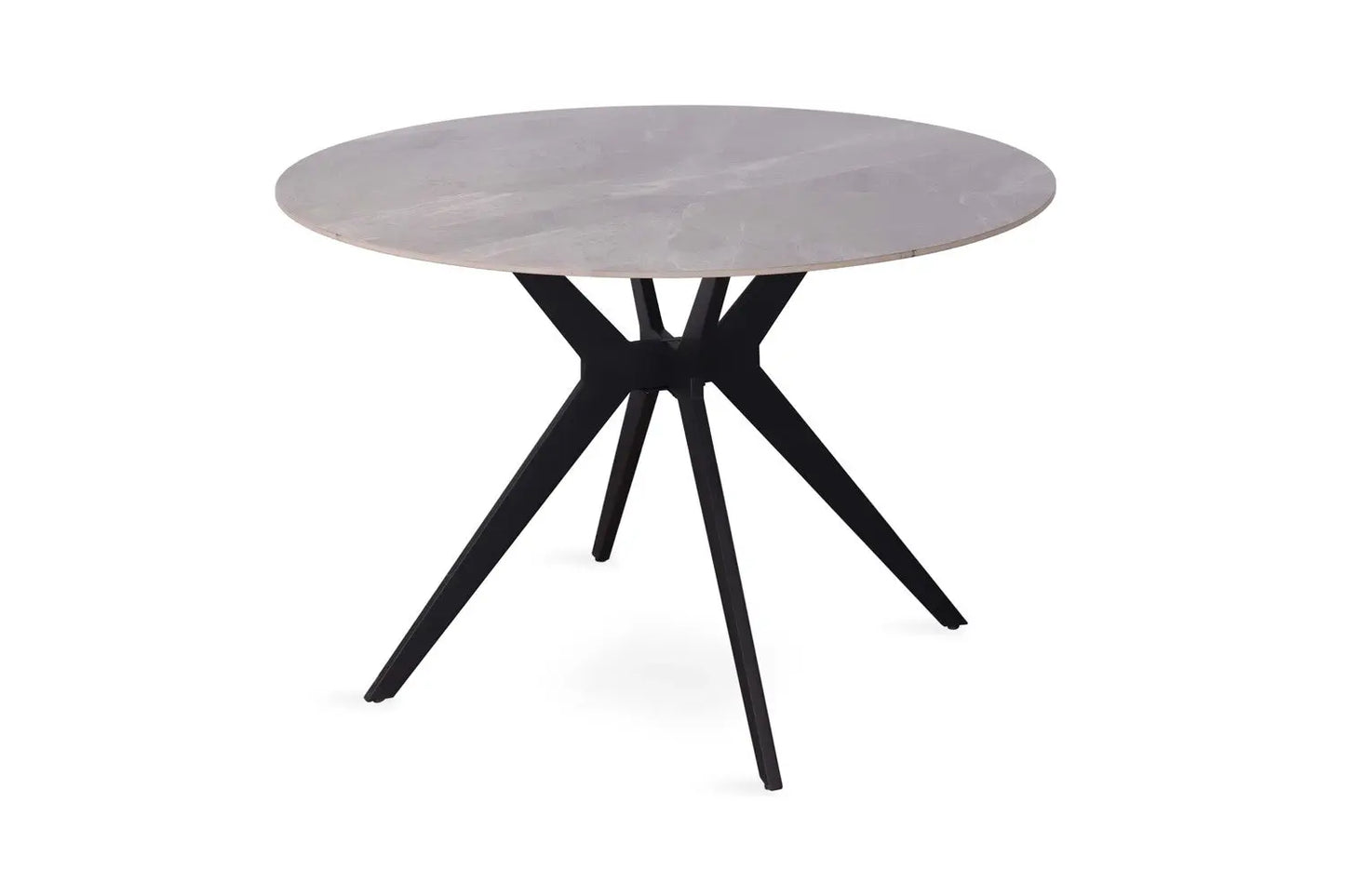 APOLLINA - Table à manger Ronde Pierre Brillante - 110 cm - Gris Italien ROUSSEAU
