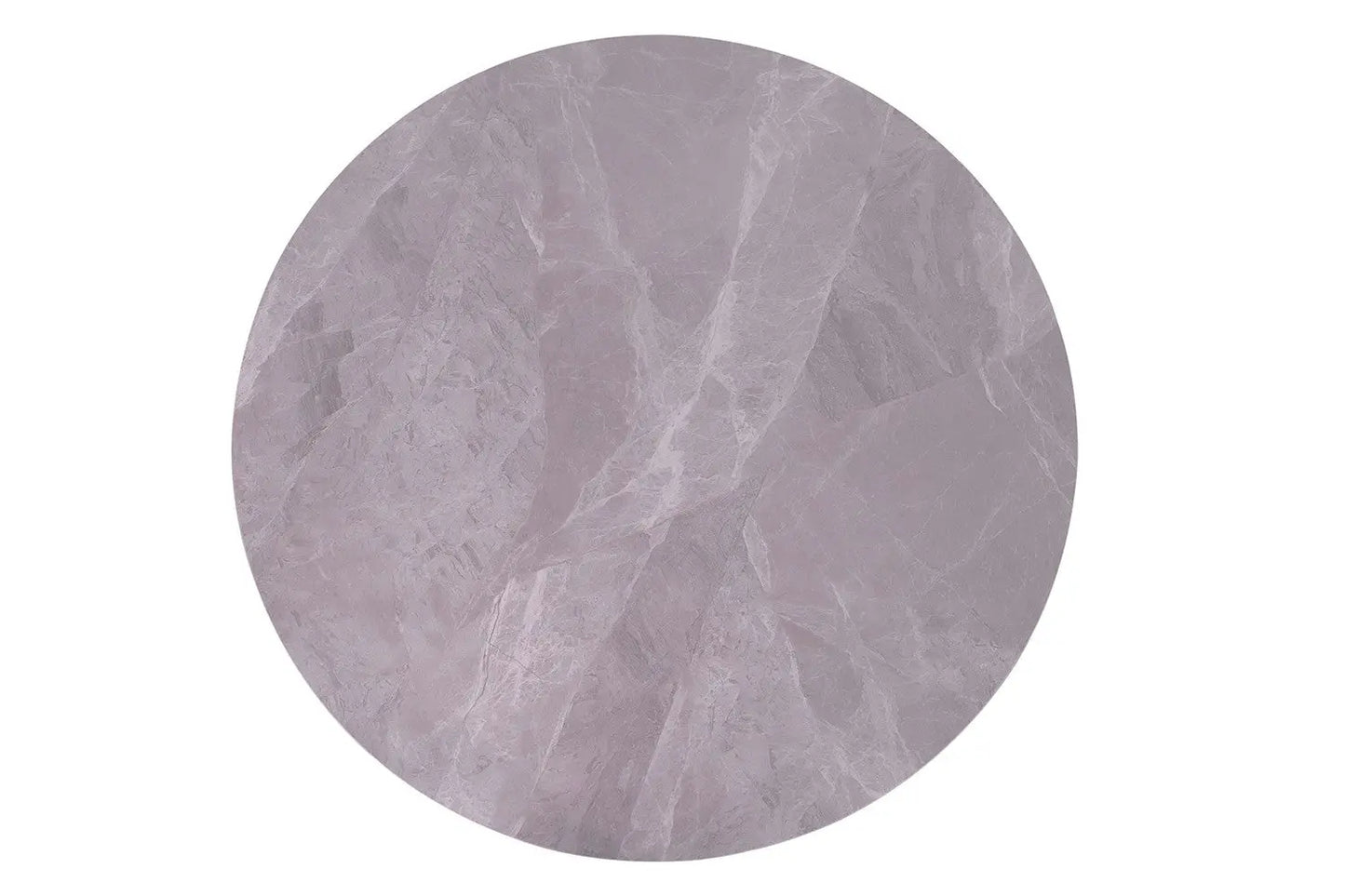 APOLLINA - Table à manger Ronde Pierre Brillante - 110 cm - Gris Italien ROUSSEAU