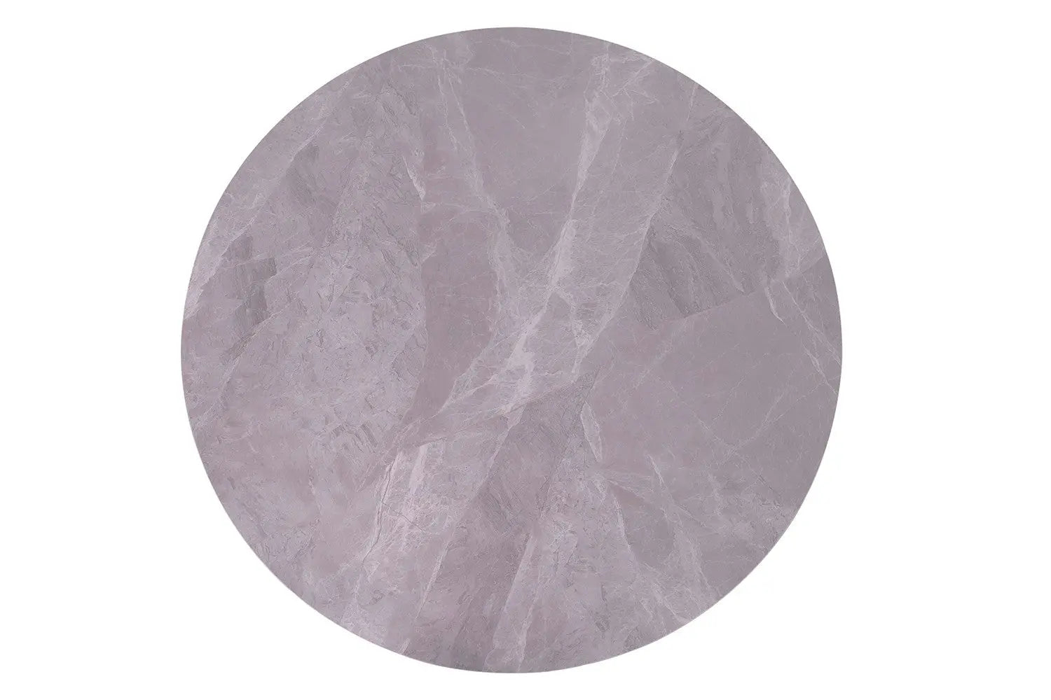 APOLLINA - Table à manger Ronde Pierre Brillante - 110 cm - Gris Italien ROUSSEAU