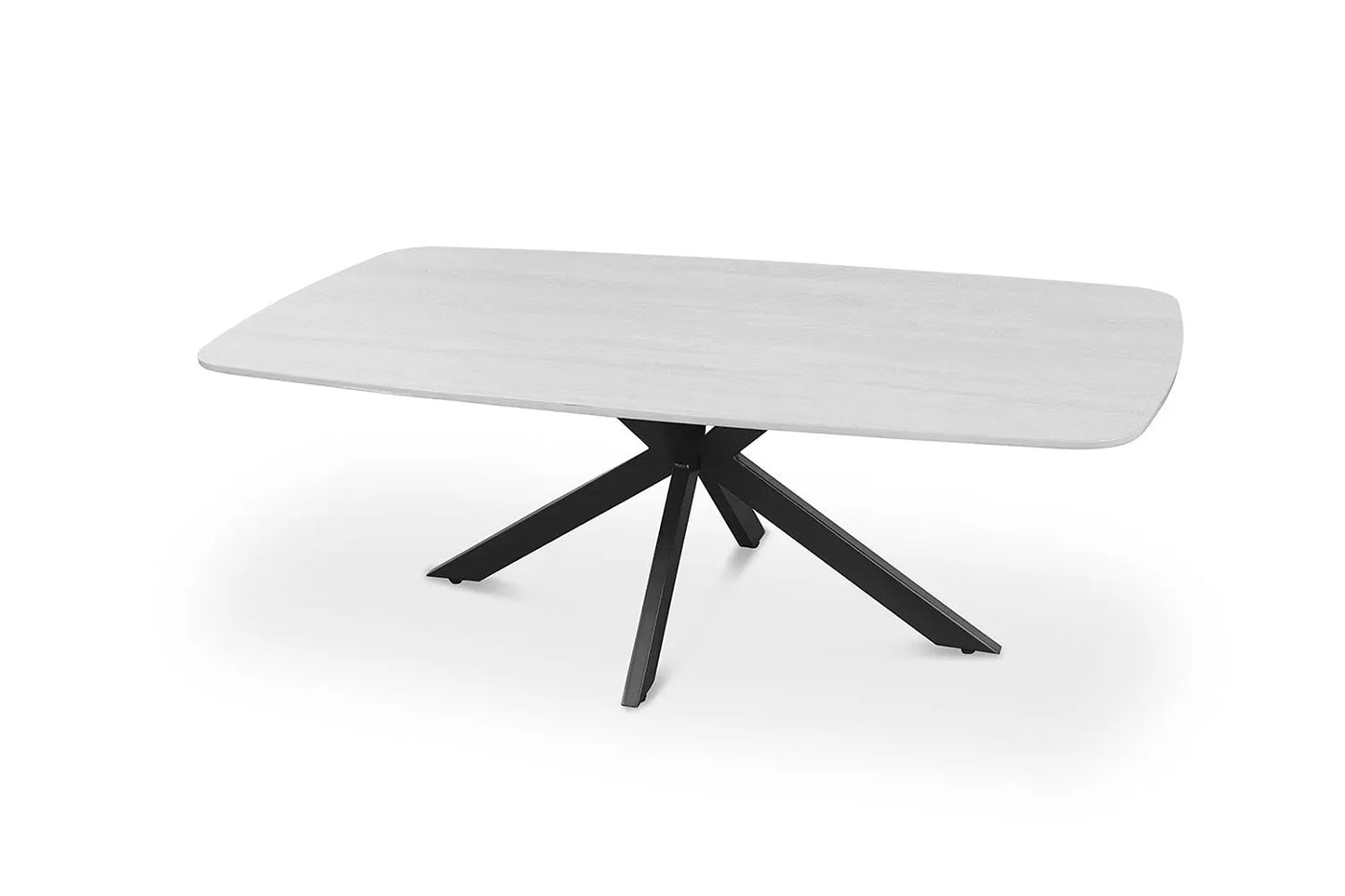 APOLLINA - Table basse Ovale en Pierre - 130 x 70 cm - Baroque Gris ROUSSEAU