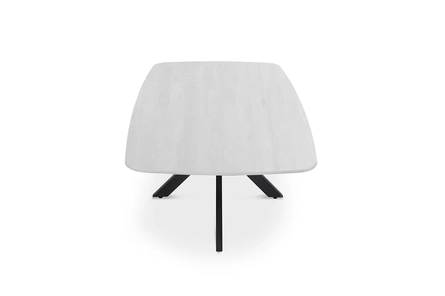 APOLLINA - Table basse Ovale en Pierre - 130 x 70 cm - Baroque Gris ROUSSEAU