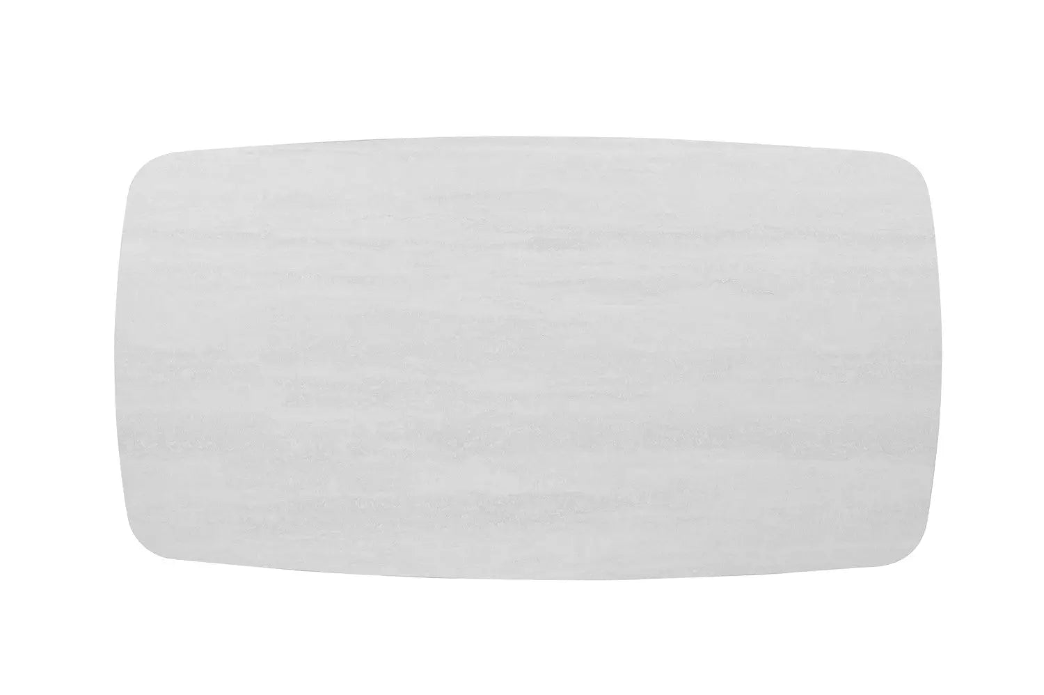 APOLLINA - Table basse Ovale en Pierre - 130 x 70 cm - Baroque Gris ROUSSEAU
