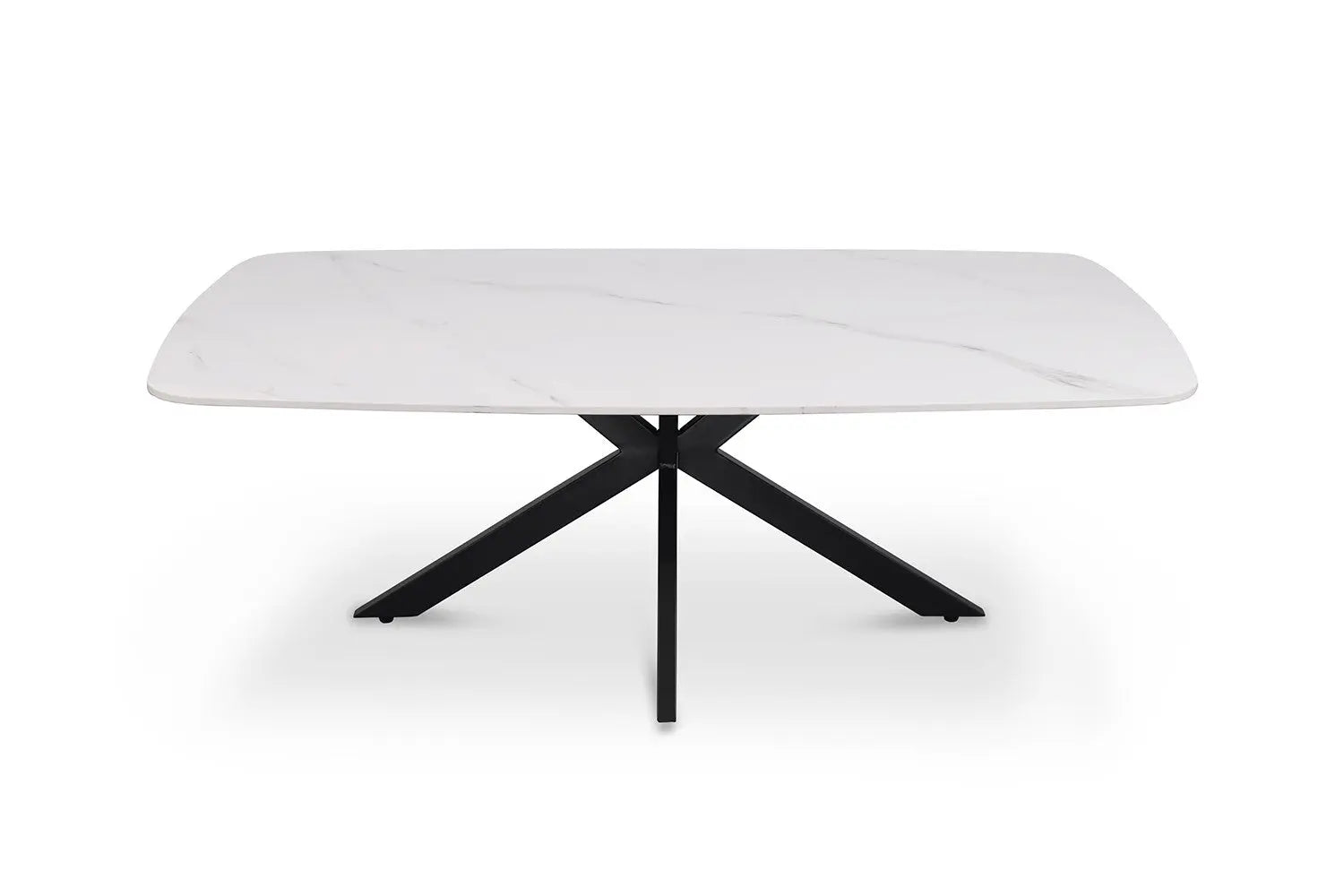 APOLLINA - Table basse Ovale en Pierre - 130 x 70 cm - Blanc ROUSSEAU