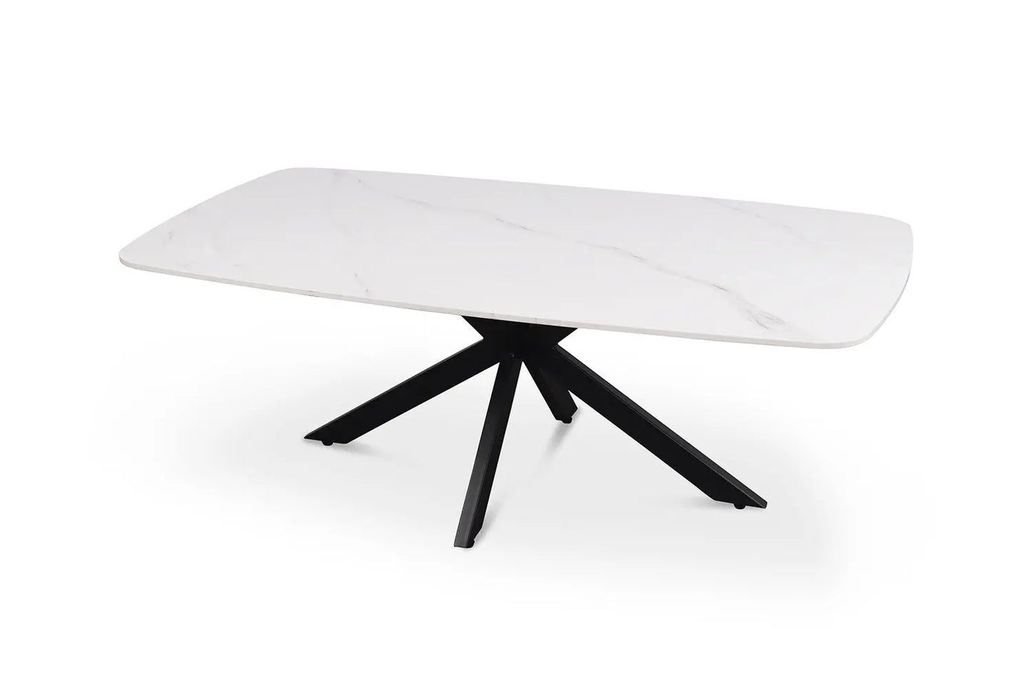 APOLLINA - Table basse Ovale en Pierre - 130 x 70 cm - Blanc ROUSSEAU