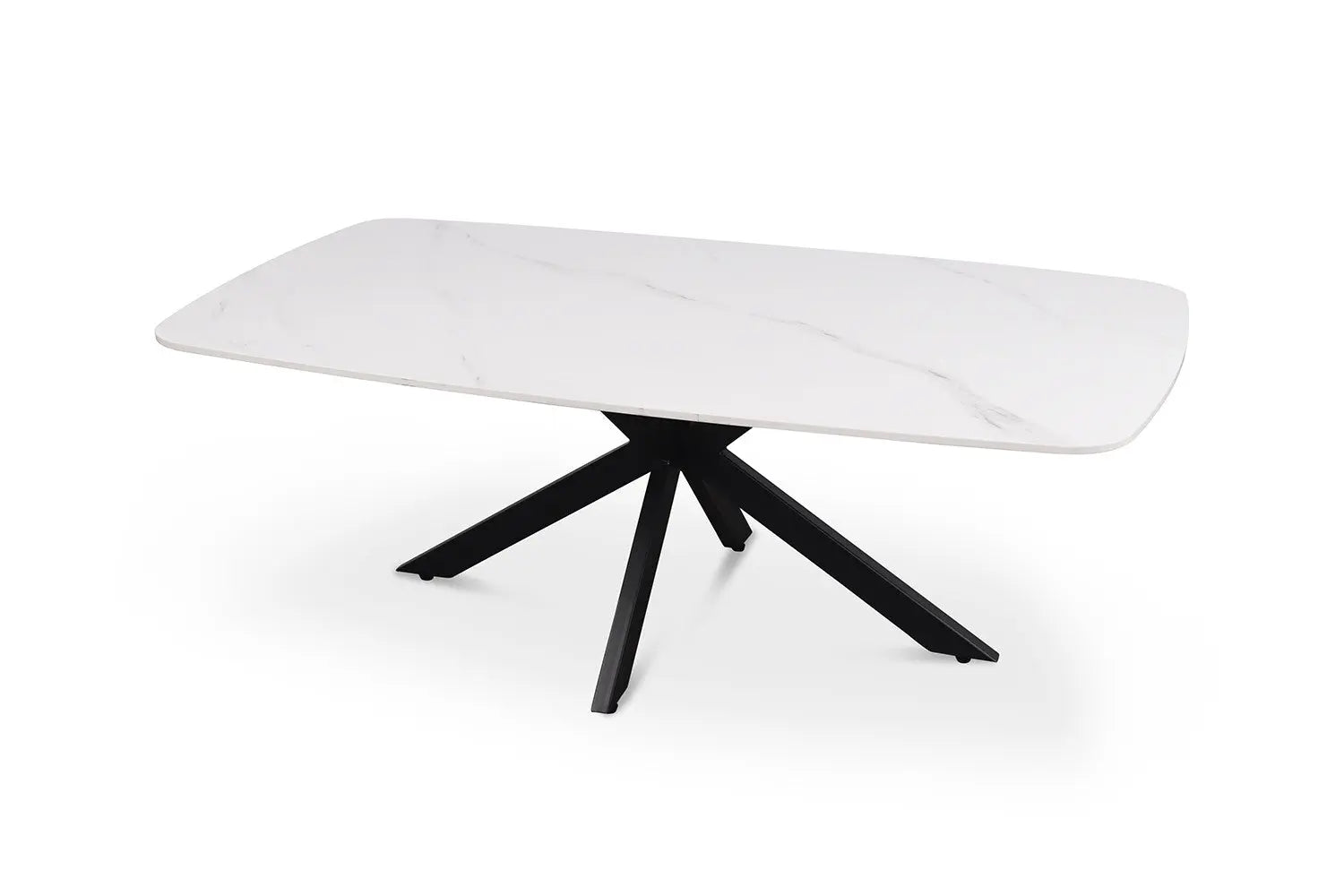 APOLLINA - Table basse Ovale en Pierre - 130 x 70 cm - Blanc ROUSSEAU