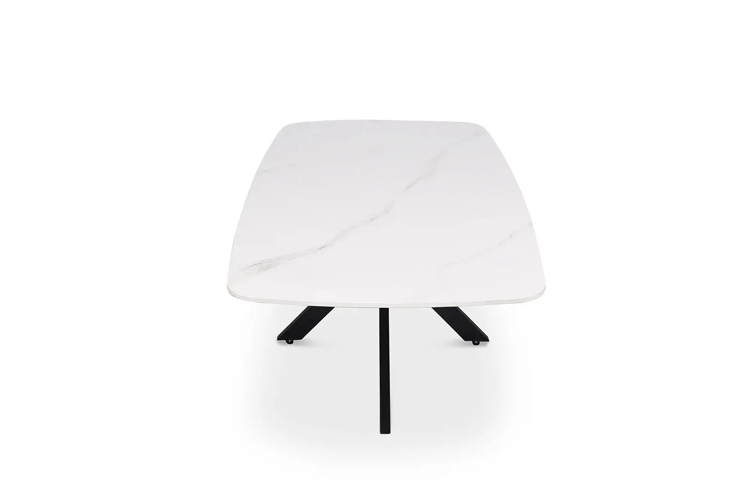 APOLLINA - Table basse Ovale en Pierre - 130 x 70 cm - Blanc ROUSSEAU
