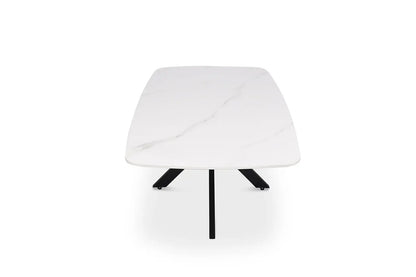 APOLLINA - Table basse Ovale en Pierre - 130 x 70 cm - Blanc ROUSSEAU
