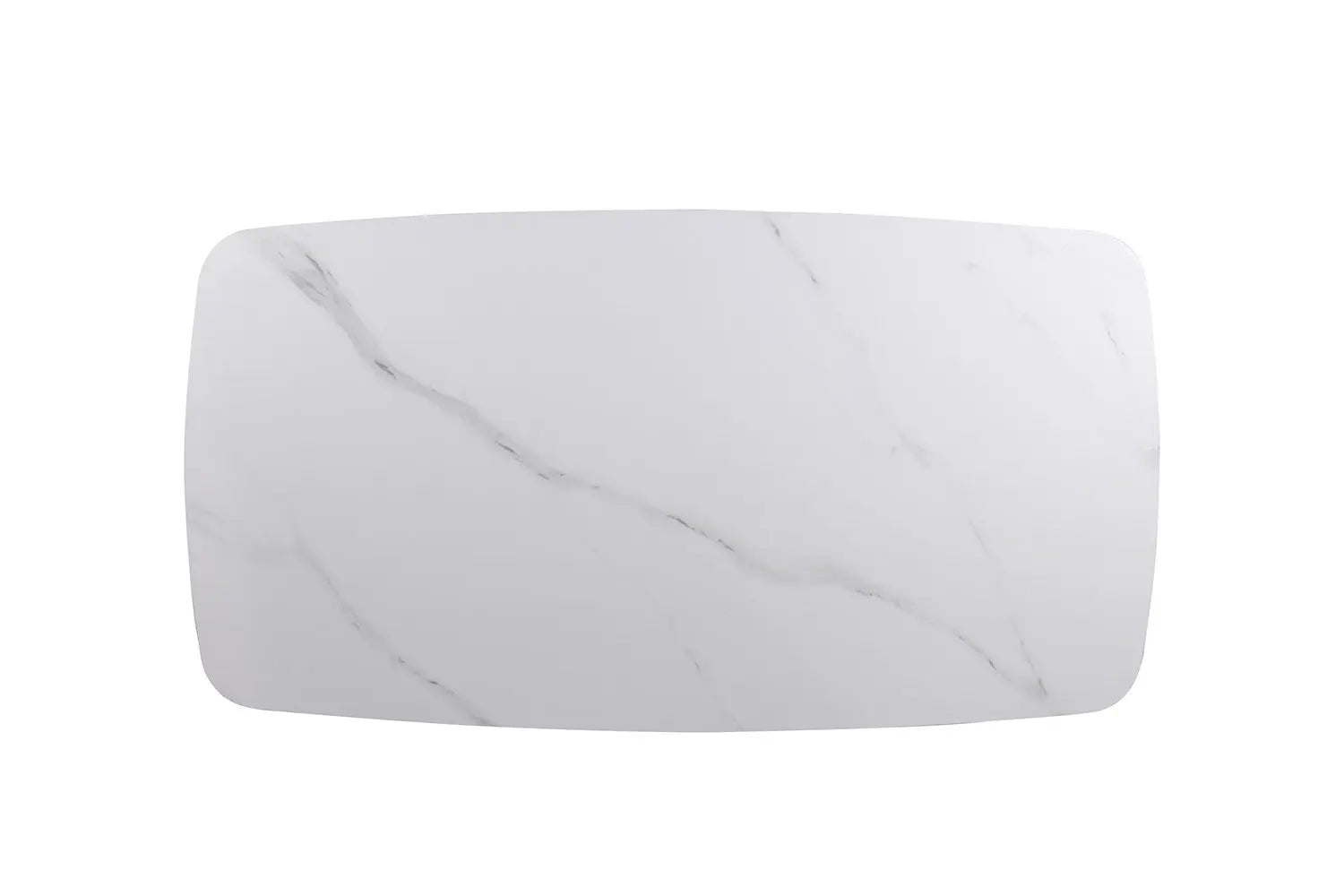 APOLLINA - Table basse Ovale en Pierre - 130 x 70 cm - Blanc ROUSSEAU