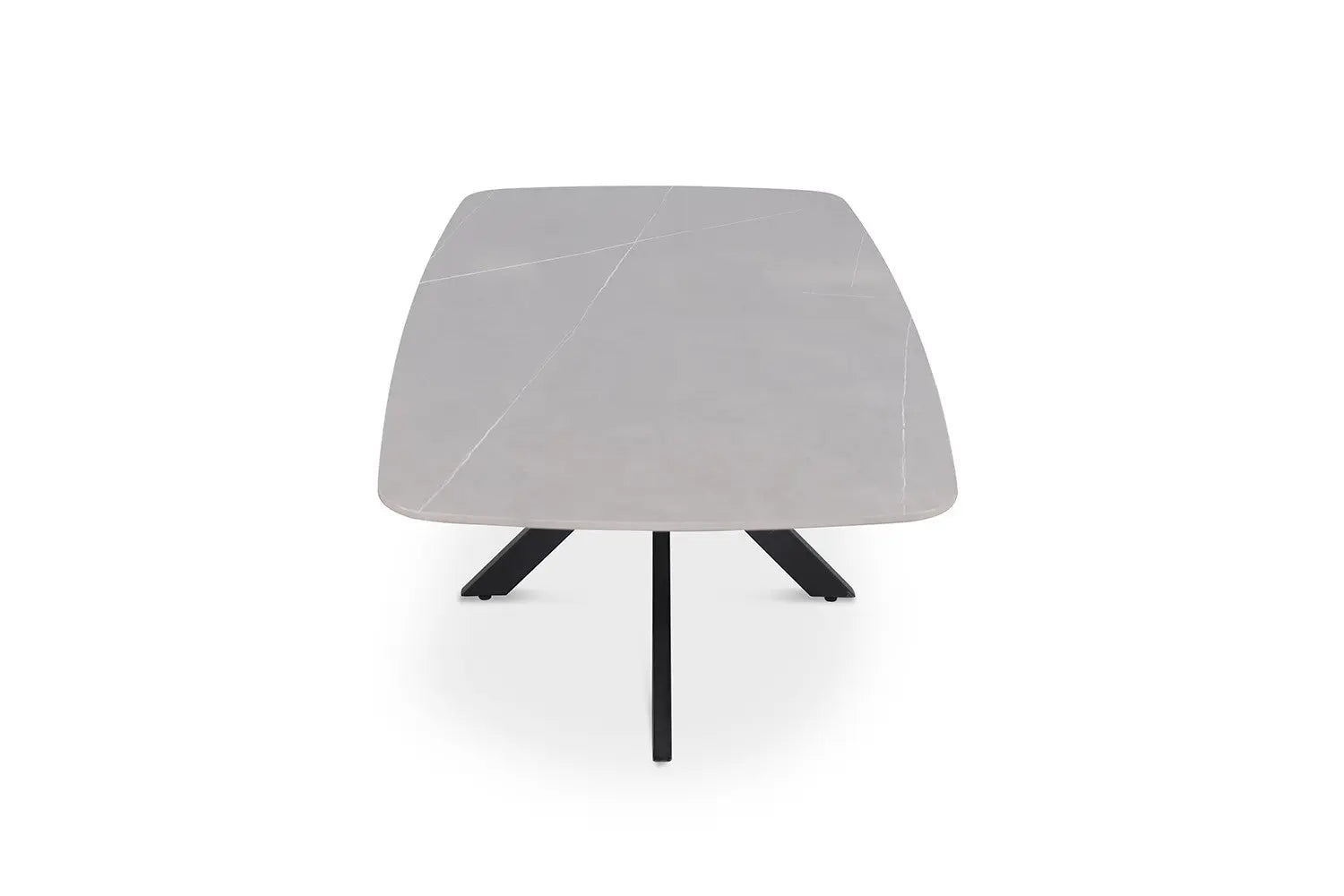 APOLLINA - Table basse Ovale en Pierre - 130 x 70 cm - Gris ROUSSEAU