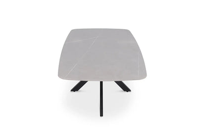 APOLLINA - Table basse Ovale en Pierre - 130 x 70 cm - Gris ROUSSEAU