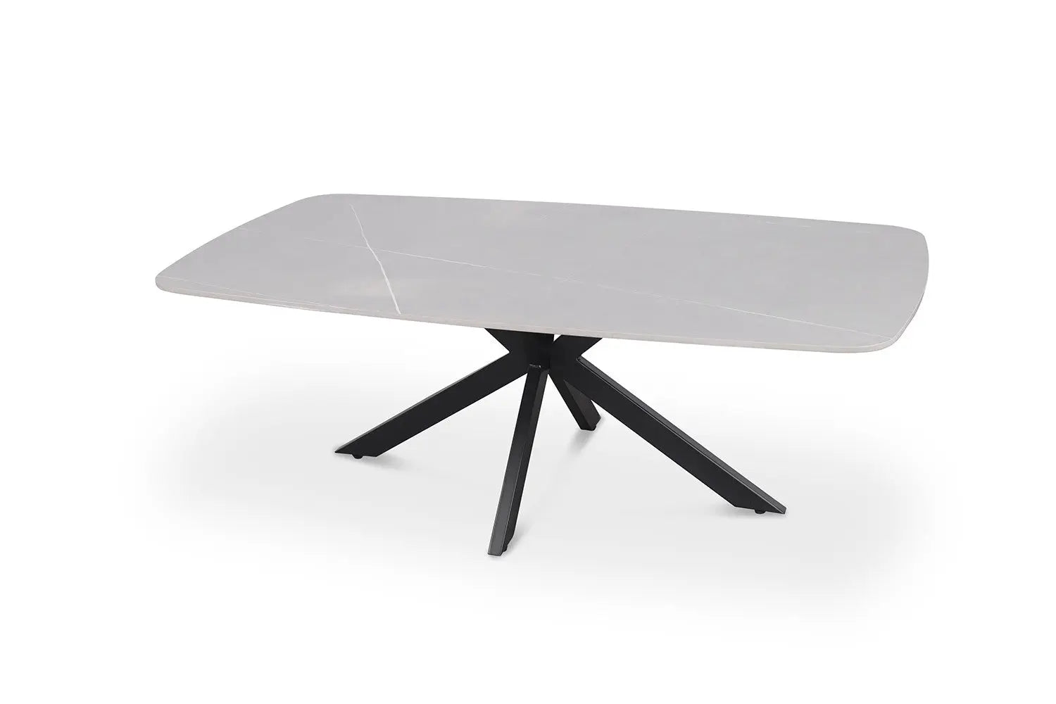 APOLLINA - Table basse Ovale en Pierre - 130 x 70 cm - Gris ROUSSEAU