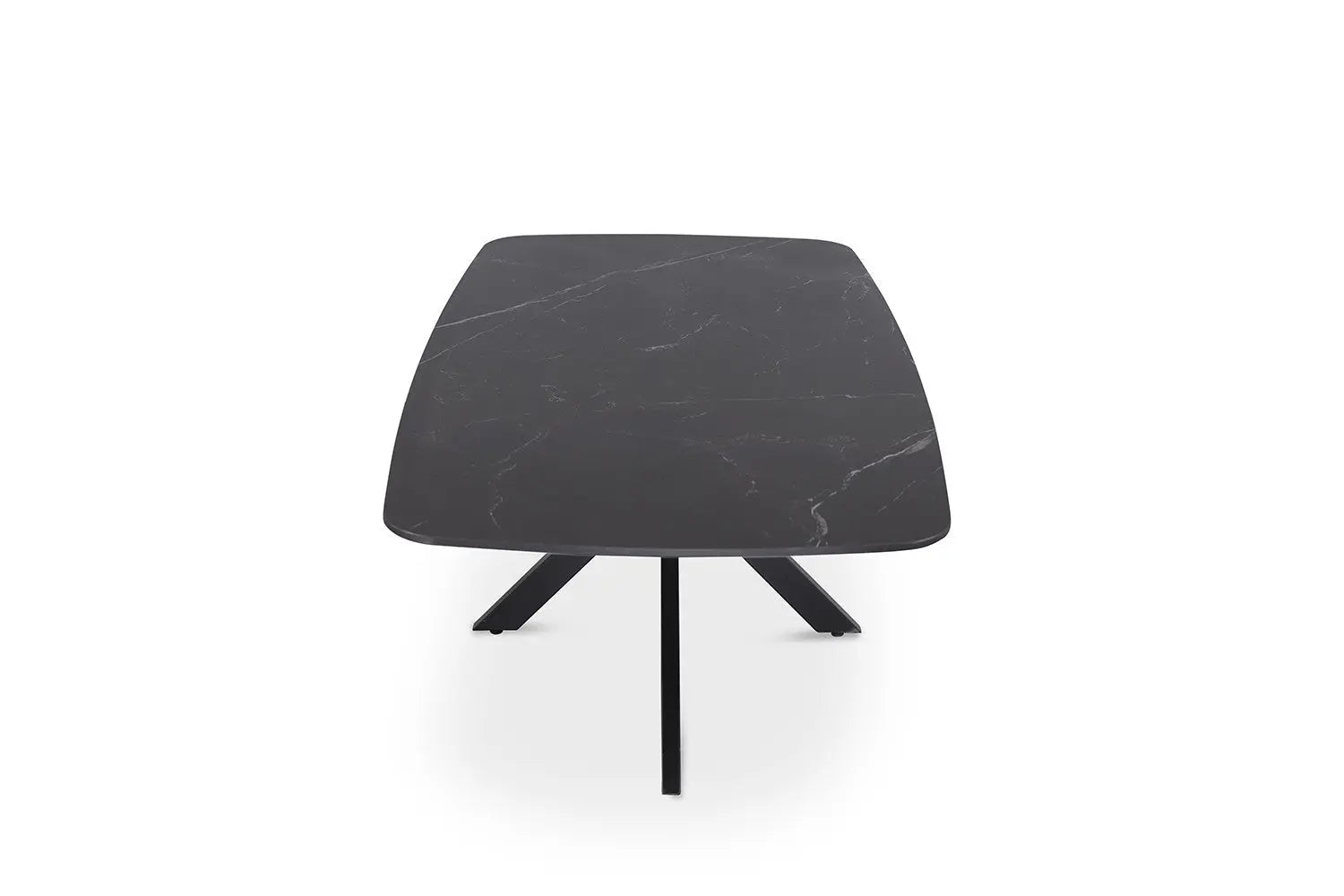 APOLLINA - Table basse Ovale en Pierre - 130 x 70 cm - Noir ROUSSEAU