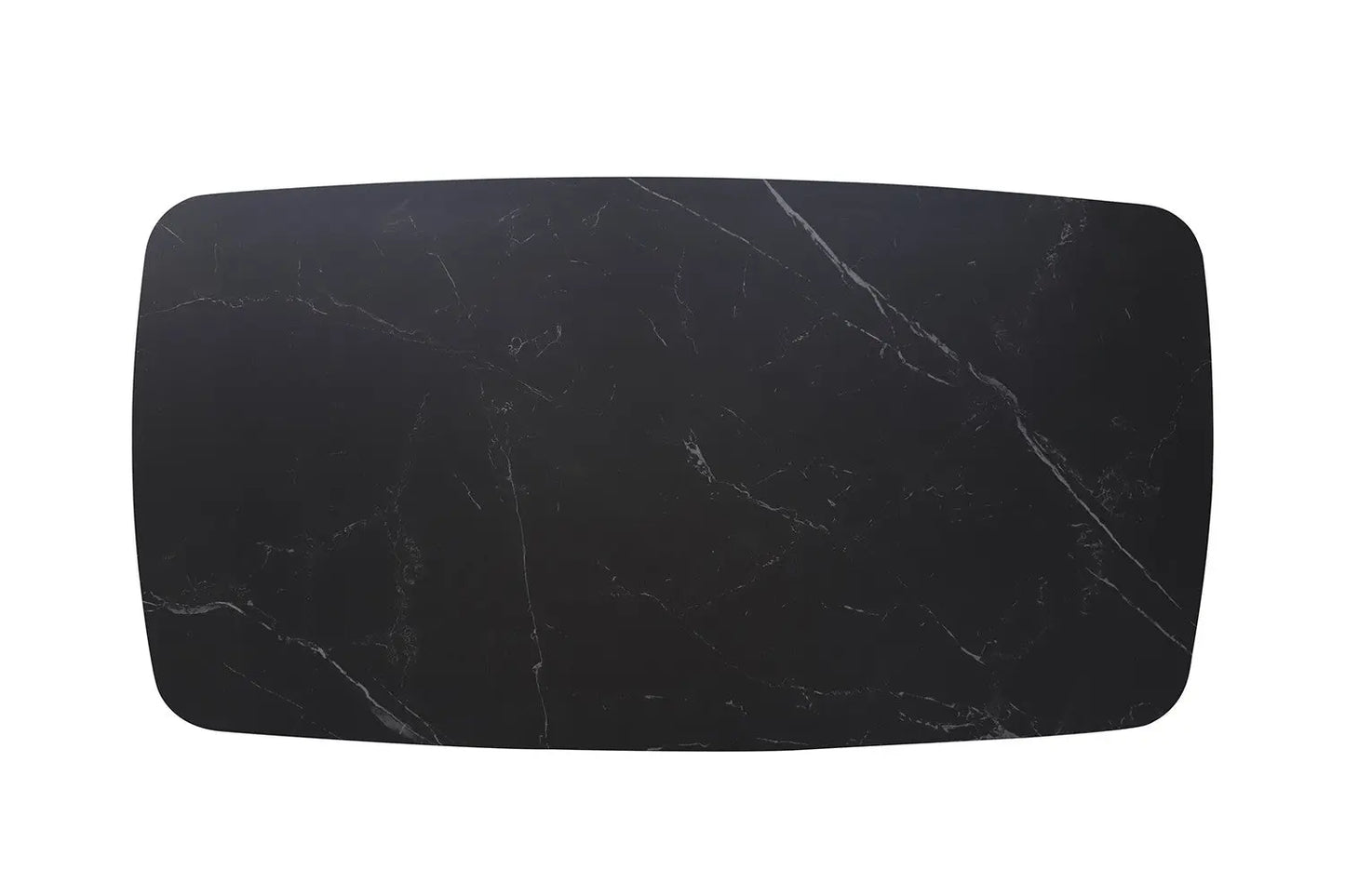 APOLLINA - Table basse Ovale en Pierre - 130 x 70 cm - Noir ROUSSEAU