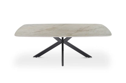 APOLLINA - Table basse Ovale en Pierre - 130 x 70 cm - Shakespear Beige ROUSSEAU