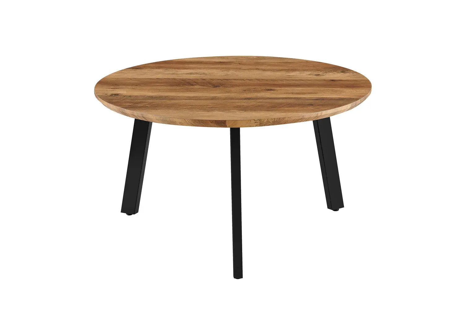 AYLEN - Lot de 2 Tables basses Ronde Effet Mango - 45-50 x 80-50 cm ROUSSEAU