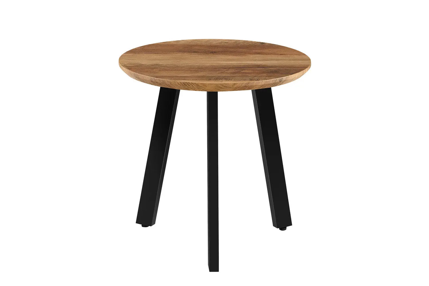 AYLEN - Lot de 2 Tables basses Ronde Effet Mango - 45-50 x 80-50 cm ROUSSEAU