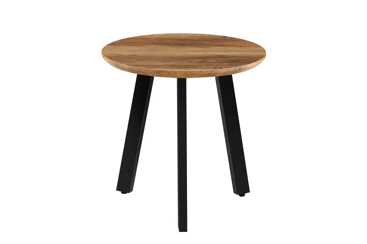 AYLEN - Lot de 2 Tables basses Ronde Effet Mango - 45-50 x 80-50 cm ROUSSEAU