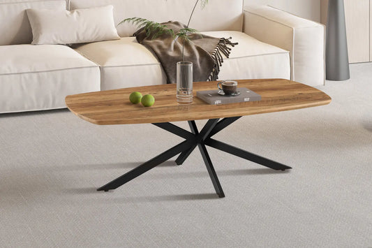 AYLEN - Table basse Ovale Effet Mango - 130x 70 cm ROUSSEAU