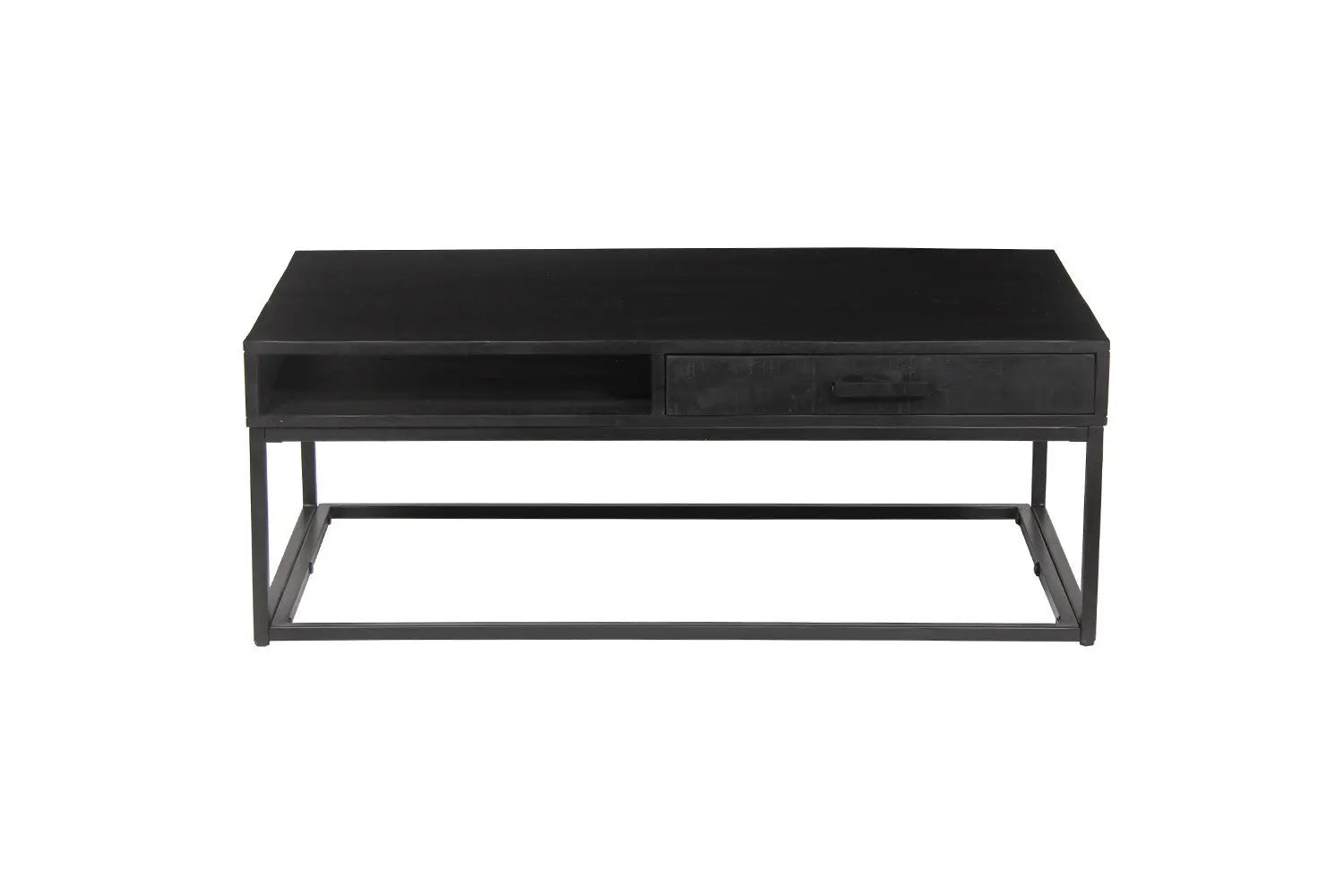 AYORA - Table Basse de Salon avec Tiroir - 110 cm - Bois de Manguier Noir ROUSSEAU
