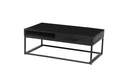 AYORA - Table Basse de Salon avec Tiroir - 110 cm - Bois de Manguier Noir ROUSSEAU