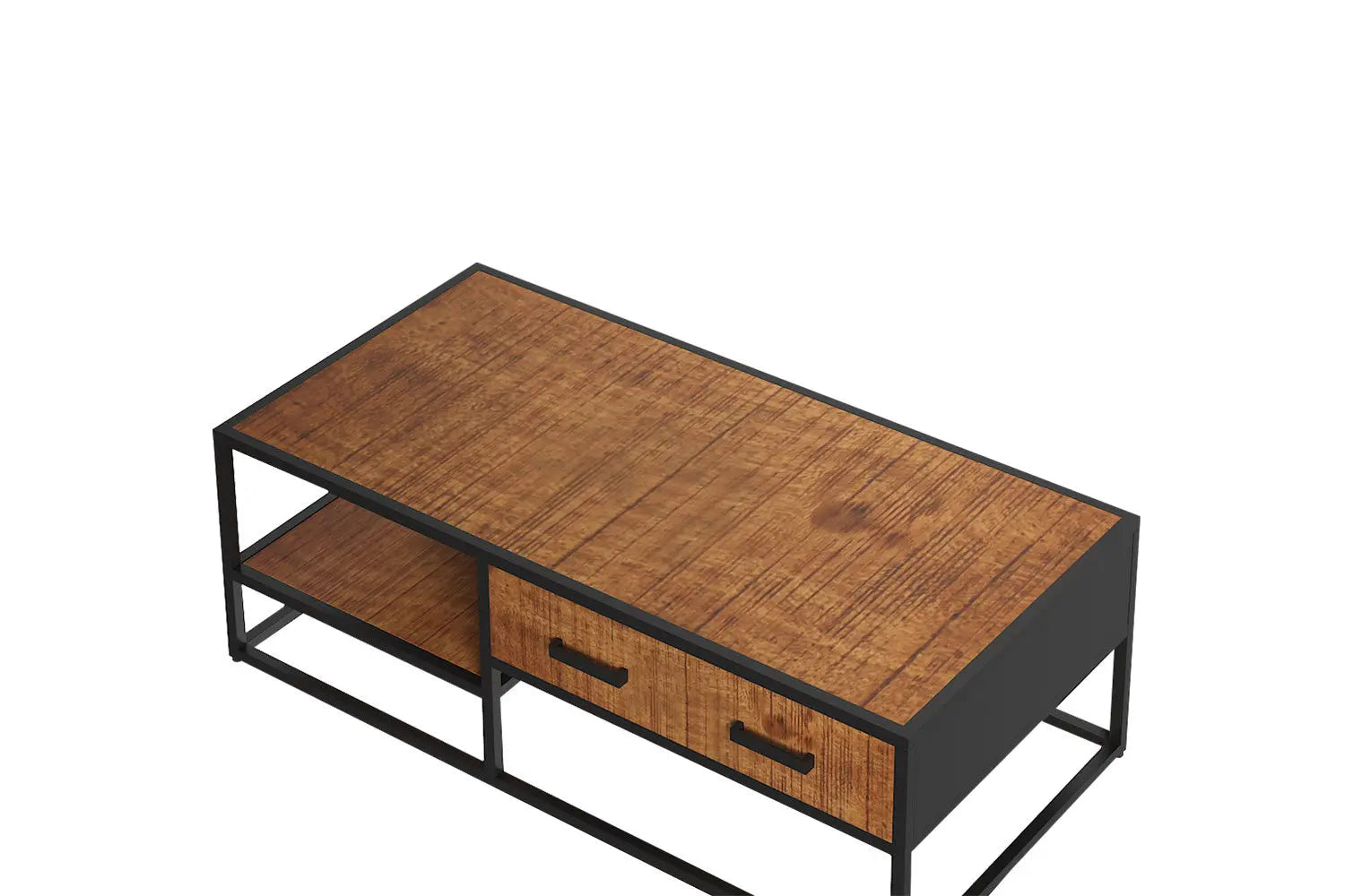 AYORA - Table Basse de Salon avec Tiroir - 120 cm - Bois de Manguier Brun ROUSSEAU